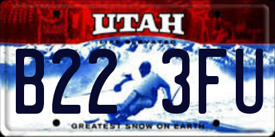 UT license plate B223FU