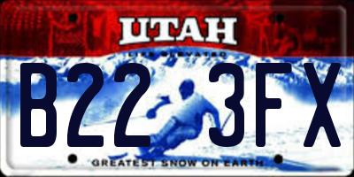 UT license plate B223FX
