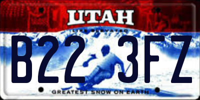 UT license plate B223FZ