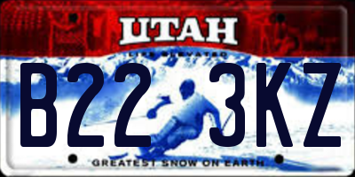 UT license plate B223KZ