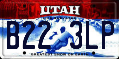UT license plate B223LP