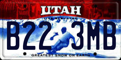 UT license plate B223MB