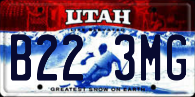 UT license plate B223MG