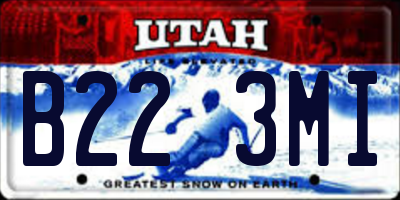 UT license plate B223MI