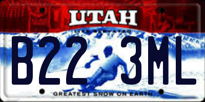 UT license plate B223ML