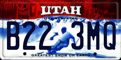 UT license plate B223MQ