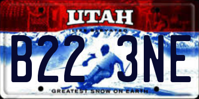 UT license plate B223NE
