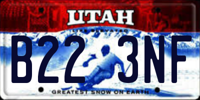UT license plate B223NF