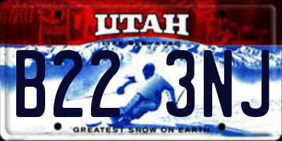 UT license plate B223NJ