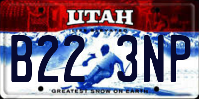 UT license plate B223NP