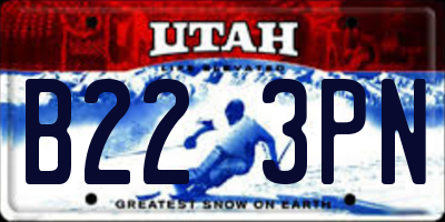 UT license plate B223PN