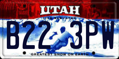 UT license plate B223PW