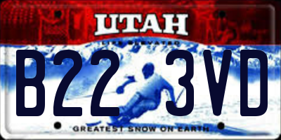 UT license plate B223VD