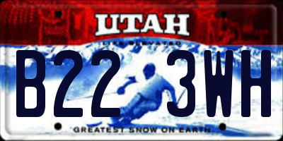 UT license plate B223WH