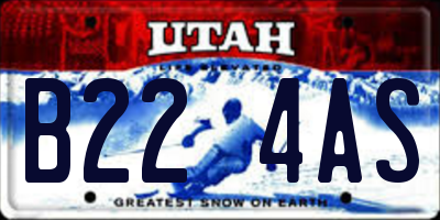 UT license plate B224AS