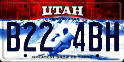 UT license plate B224BH