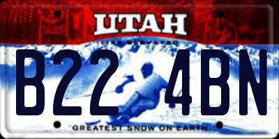UT license plate B224BN