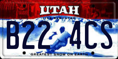 UT license plate B224CS