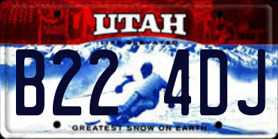 UT license plate B224DJ
