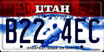 UT license plate B224EC