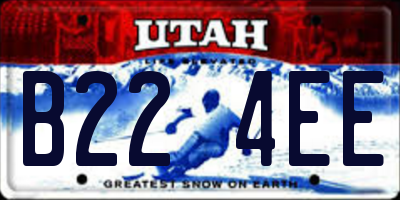 UT license plate B224EE