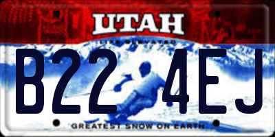 UT license plate B224EJ