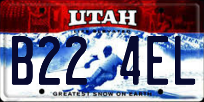 UT license plate B224EL