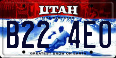 UT license plate B224EO