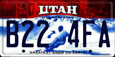 UT license plate B224FA