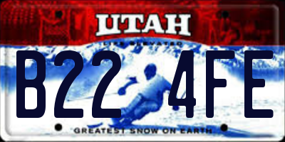UT license plate B224FE