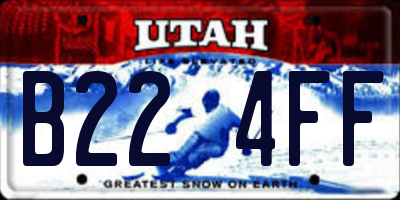 UT license plate B224FF