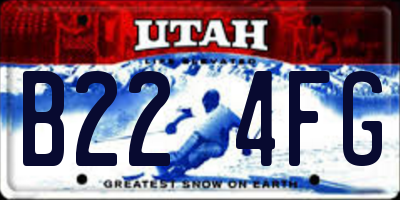 UT license plate B224FG