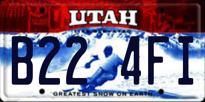 UT license plate B224FI