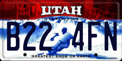 UT license plate B224FN
