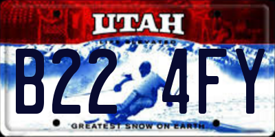UT license plate B224FY