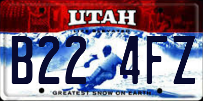 UT license plate B224FZ
