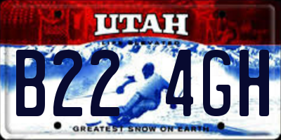 UT license plate B224GH
