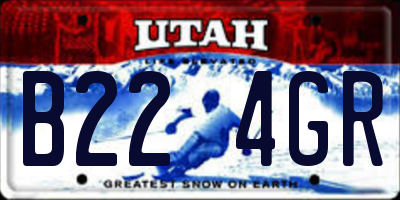UT license plate B224GR