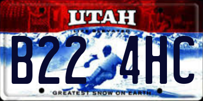 UT license plate B224HC