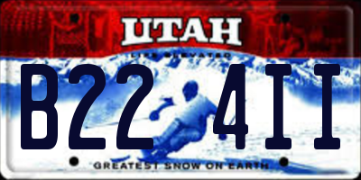 UT license plate B224II