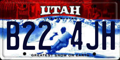 UT license plate B224JH
