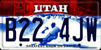 UT license plate B224JW
