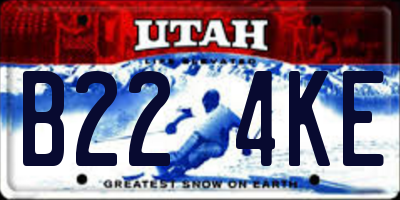 UT license plate B224KE