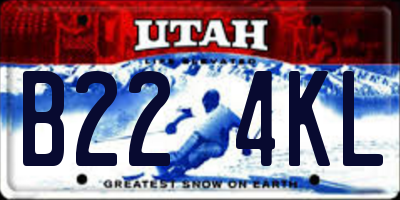UT license plate B224KL