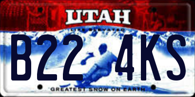 UT license plate B224KS