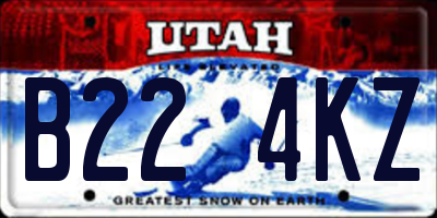 UT license plate B224KZ