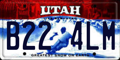 UT license plate B224LM
