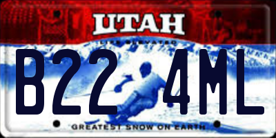 UT license plate B224ML