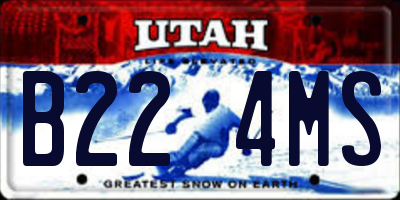 UT license plate B224MS