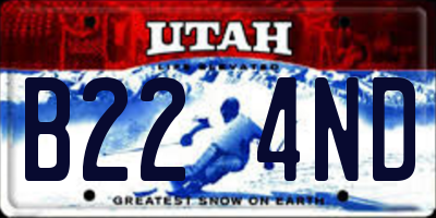 UT license plate B224ND